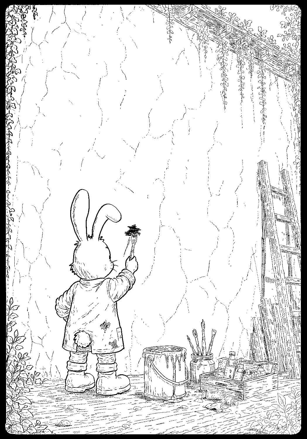 Hand-drawn Sylli Rabbits story card from the sketchbook